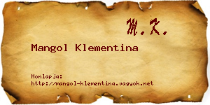 Mangol Klementina névjegykártya
